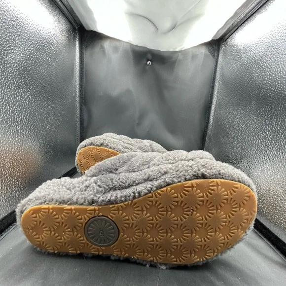 UGG Charcoal Fluffy Slides - Picture 10 of 11